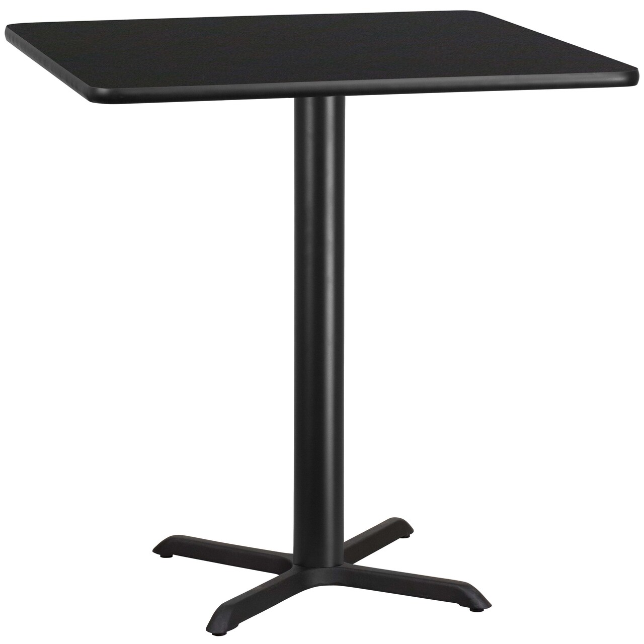 Emma and Oliver 42" Square Laminate Table Top with 33"x33" Bar Height Table Base
